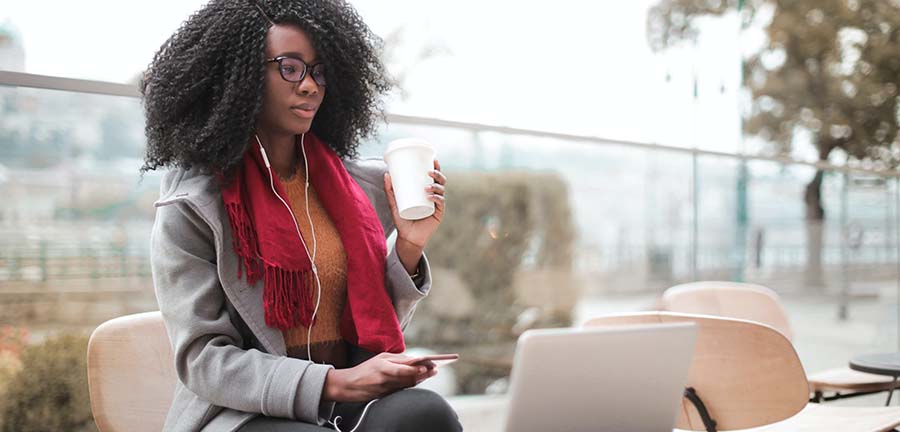 Girl with Coffee